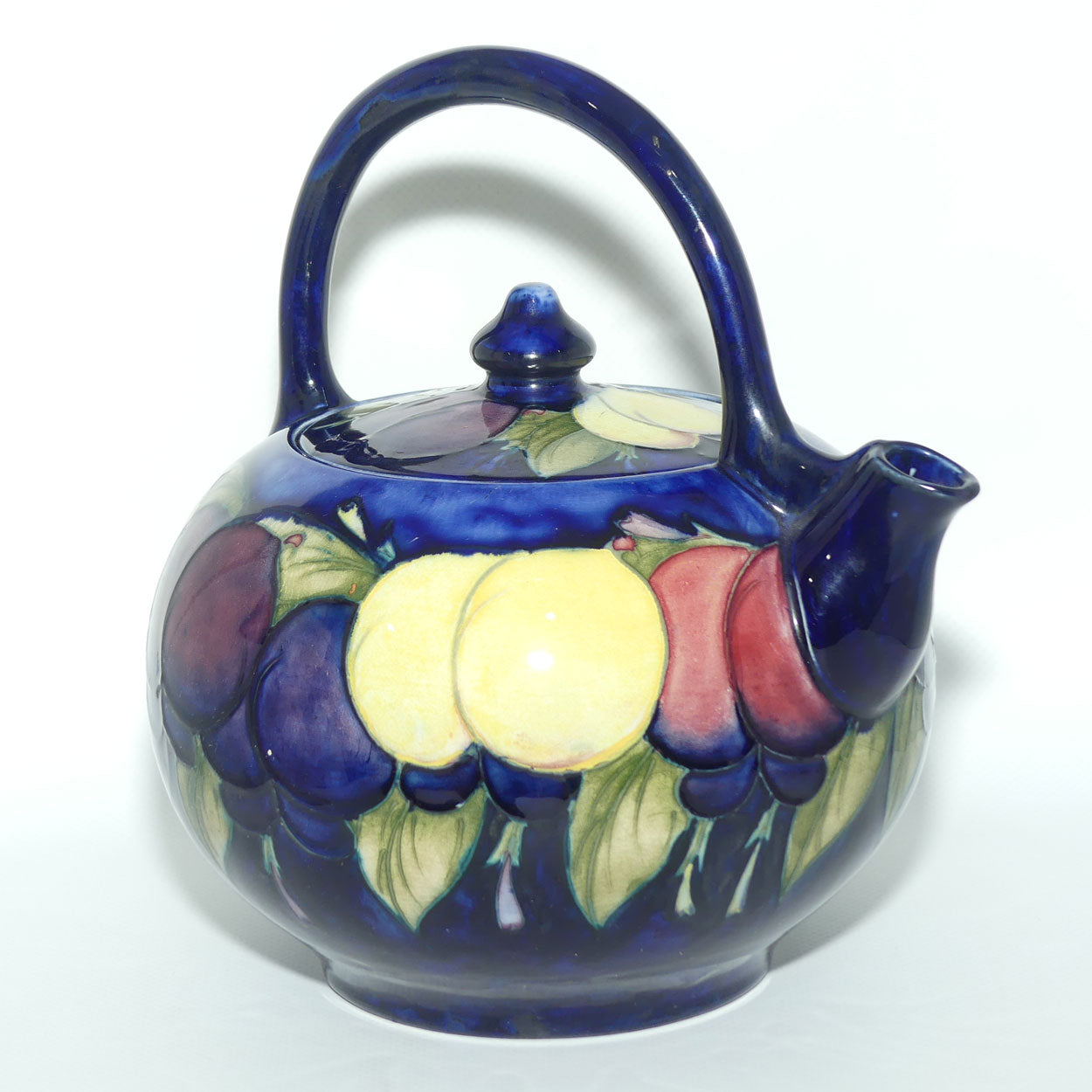 William Moorcroft Wisteria tea pot | Art Deco loop handle