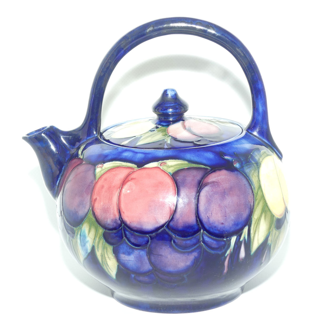 William Moorcroft Wisteria tea pot | Art Deco loop handle