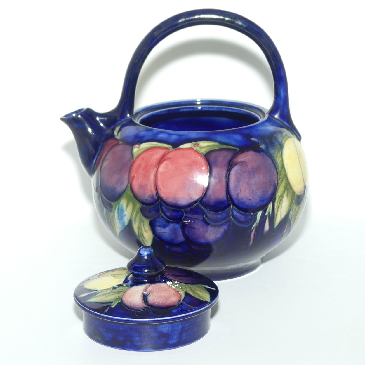 William Moorcroft Wisteria tea pot | Art Deco loop handle