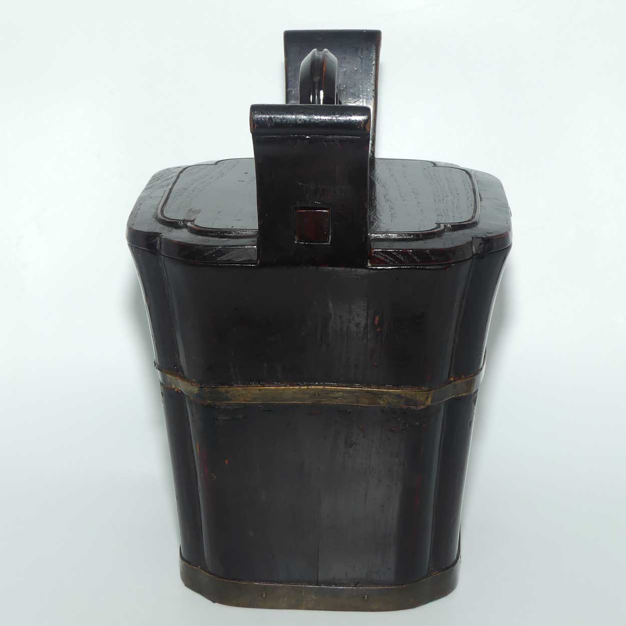 Chinese Wooden teapot carrier with locking lid