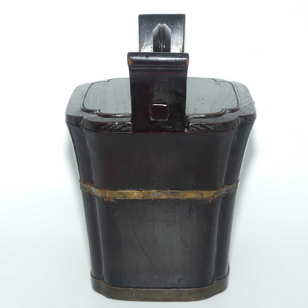 Chinese Wooden teapot carrier with locking lid