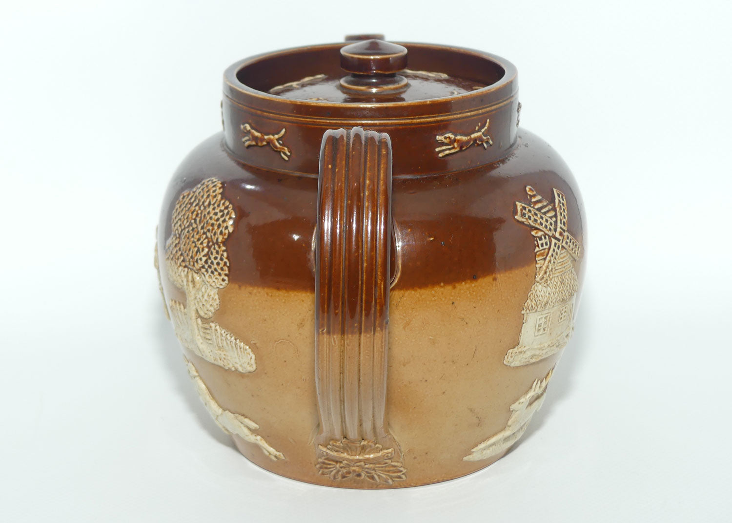 Royal Doulton Harvest Hunting tea pot | Large | Reeded handle
