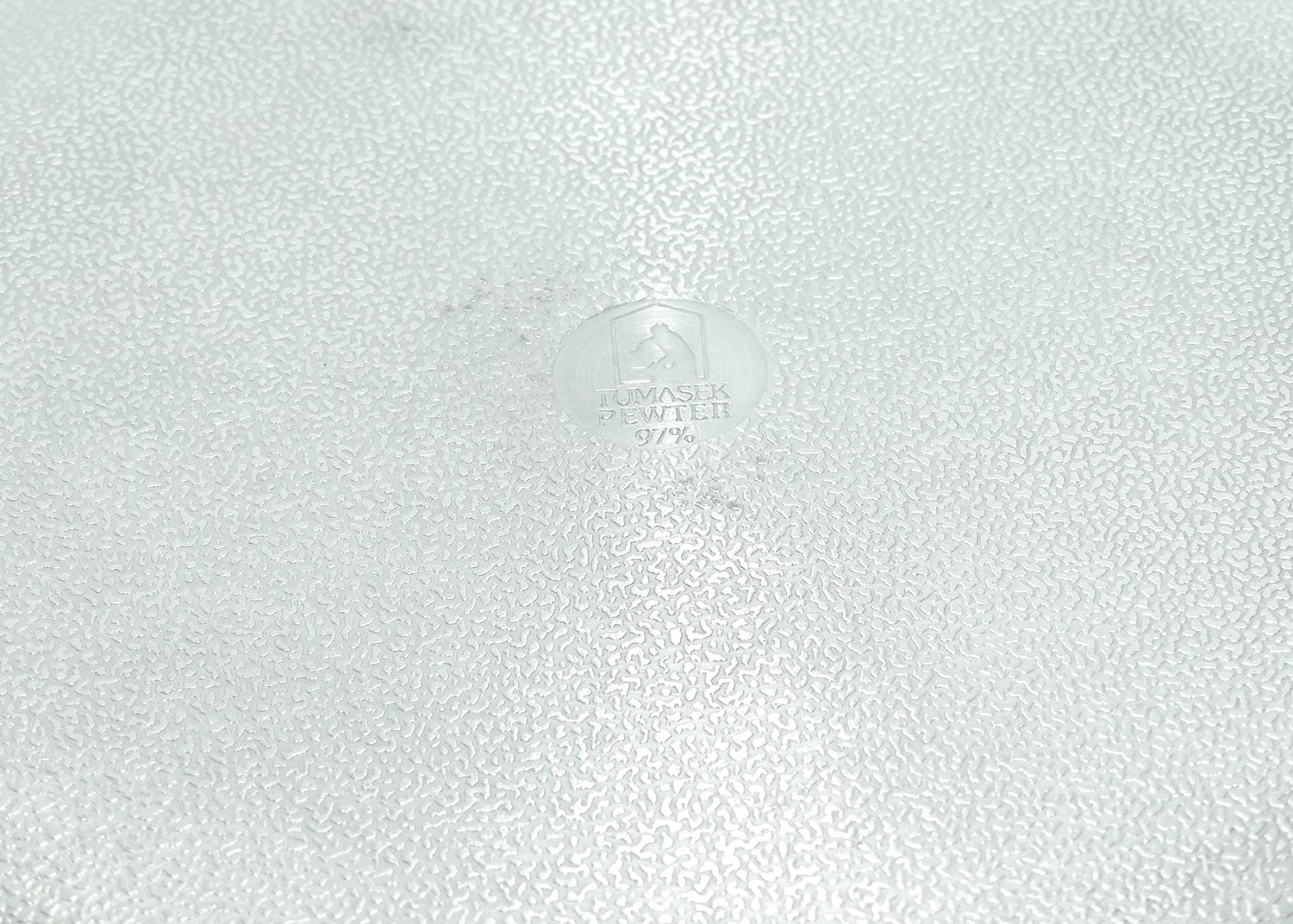 Tumasek Pewter floral decorated display plate