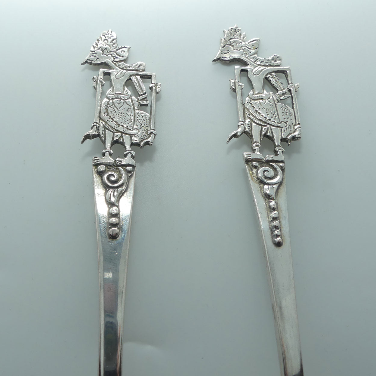 Pair of Siam Silverplate serving spoons