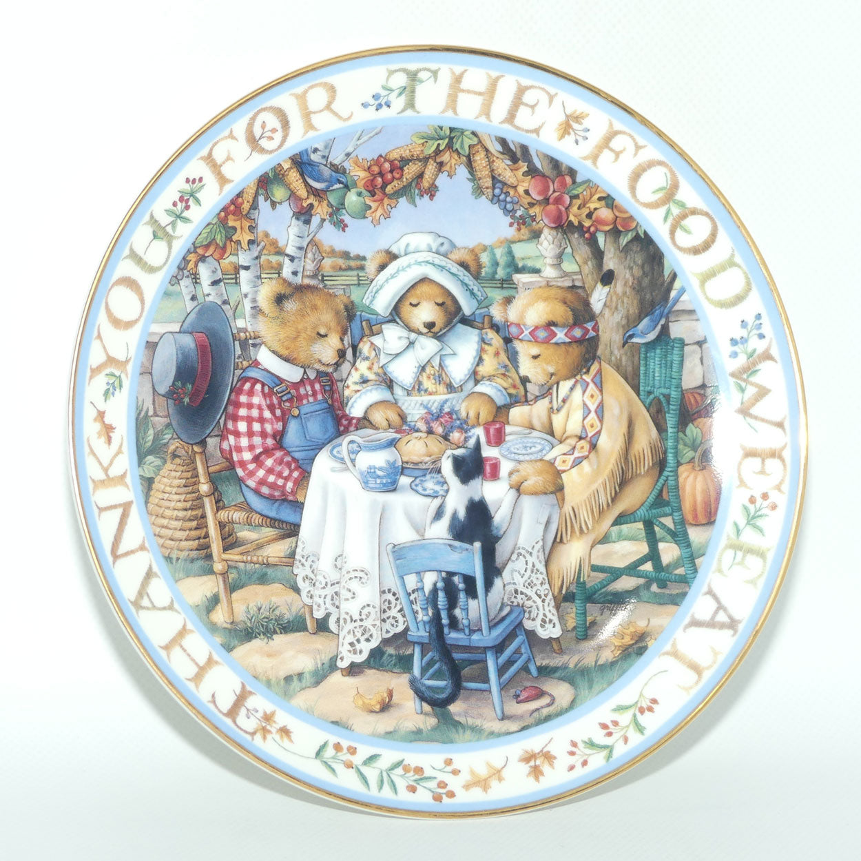 Royal Doulton Teddies plate by Linda Hill Griffith | Thankful Teddies