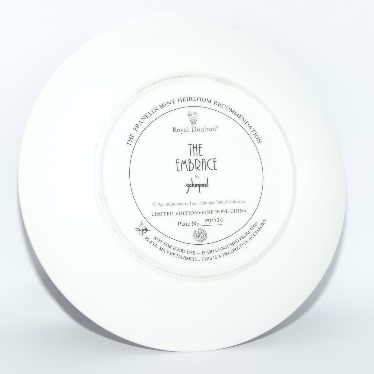 Royal Doulton Big Cats plate by Schimmel | The Embrace