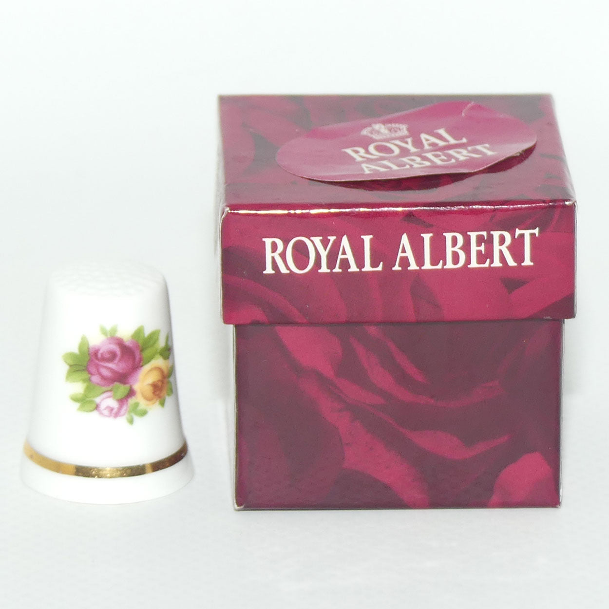 Royal Albert Bone China England Old Country Roses Thimble | Boxed | made in far east