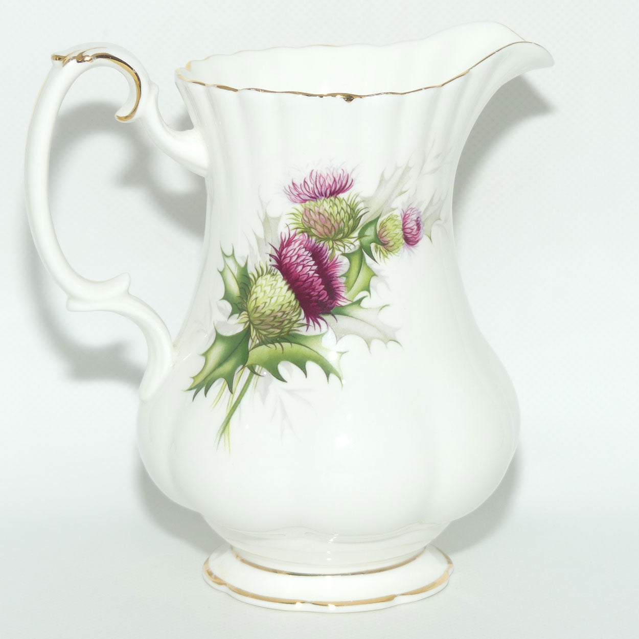 Royal Albert Bone China England Highland Thistle tall milk jug