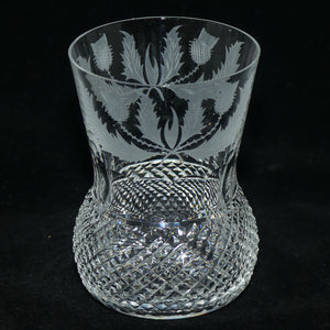 Edinburgh Crystal Thistle pattern set of 6 Old Fashioned Tumblers | 10cm | 275ml