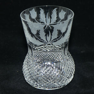 Edinburgh Crystal Thistle pattern set of 6 Old Fashioned Tumblers | 10cm | 275ml