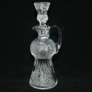 Edinburgh Crystal Thistle pattern Handled Claret decanter