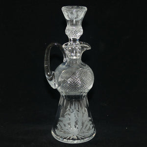 Edinburgh Crystal Thistle pattern Handled Claret decanter