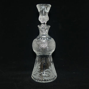 Edinburgh Crystal Thistle pattern Handled Claret decanter