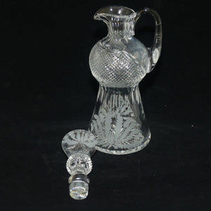 Edinburgh Crystal Thistle pattern Handled Claret decanter