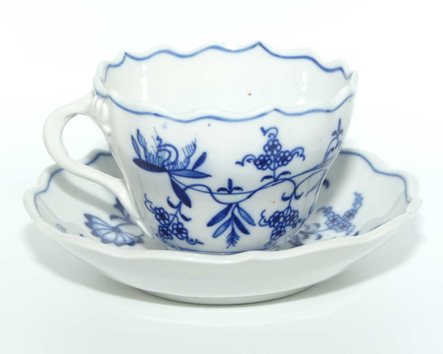 Meissen Blue Onion | Zwiebelmuster tea duo | mixed backstamps