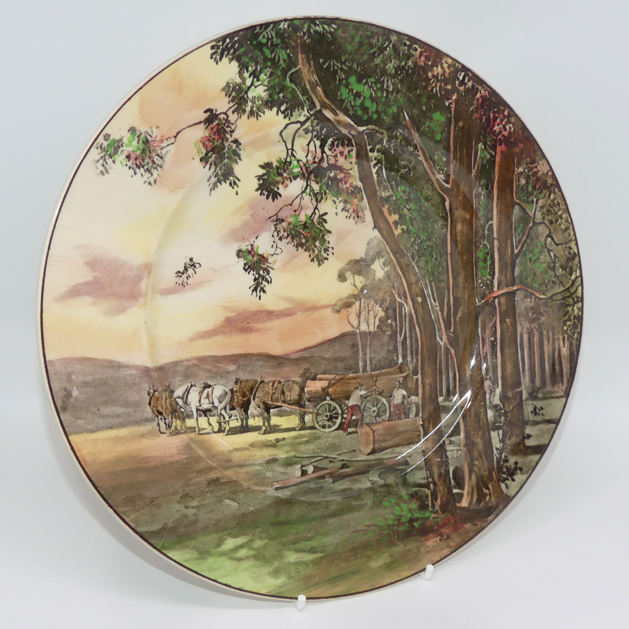 Royal Doulton Australiana | Timber Wagon plate D5367