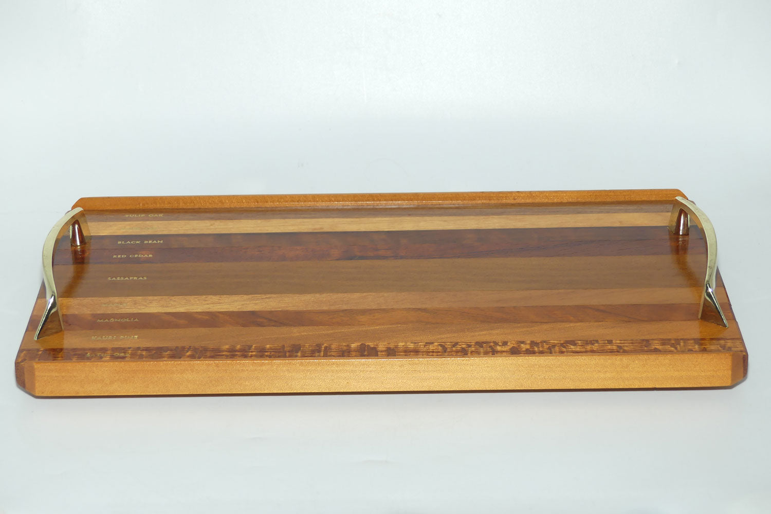 Australian Cabinet Timbers drinks tray | features numerous Cabinet Timbers
