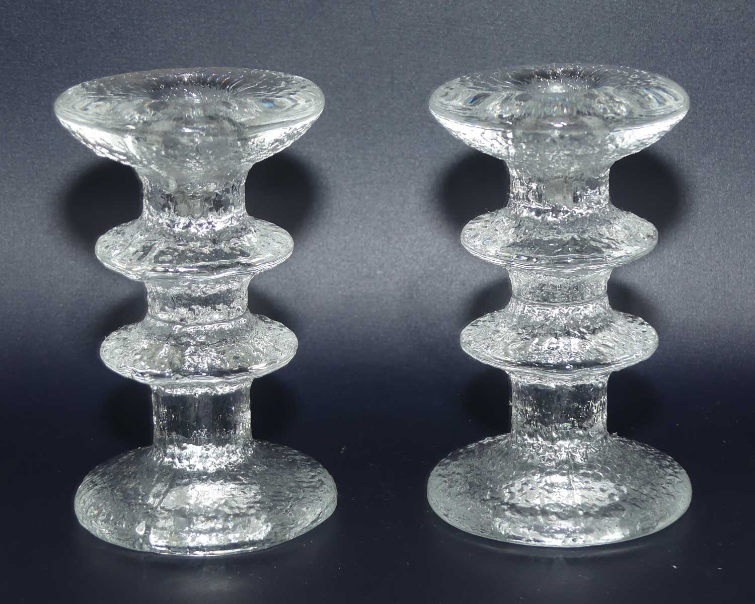 Pair of Mid Century modern Iittala Festivo Timo Sarpaneva candleholders