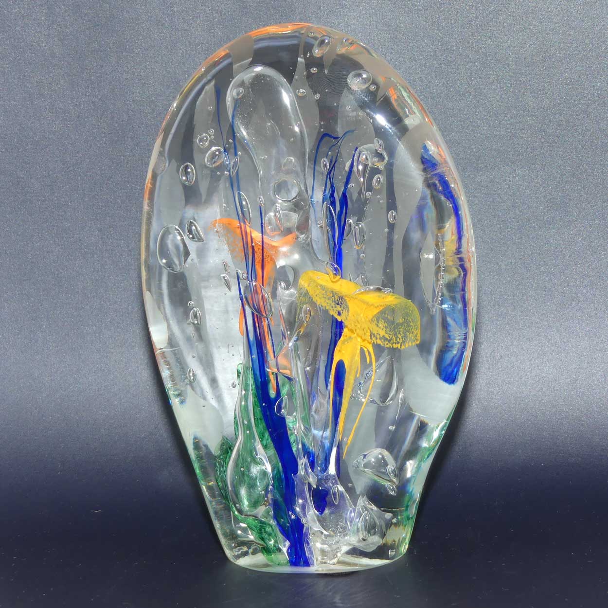 Tina Cooper Studio Art Glass Lump paperweight | Jellyfish pattern