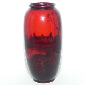 Royal Doulton Flambe vase | Tintern Abbey pattern