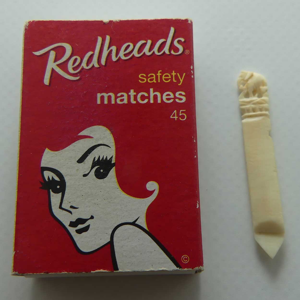 Carved Ivory tiny Elephant page marker | book mark