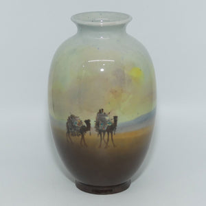 Royal Doulton Titanian hand painted Desert Scenes vase | H Allen