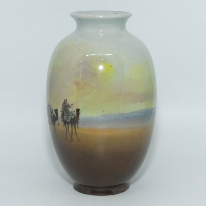 Royal Doulton Titanian hand painted Desert Scenes vase | H Allen