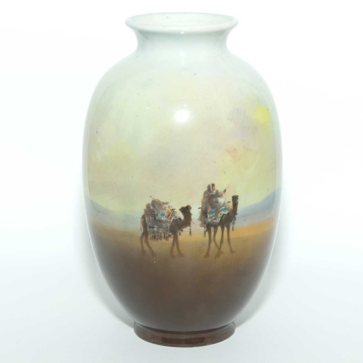 Royal Doulton Titanian Glaze hand painted Desert Scenes vase | H Allen  