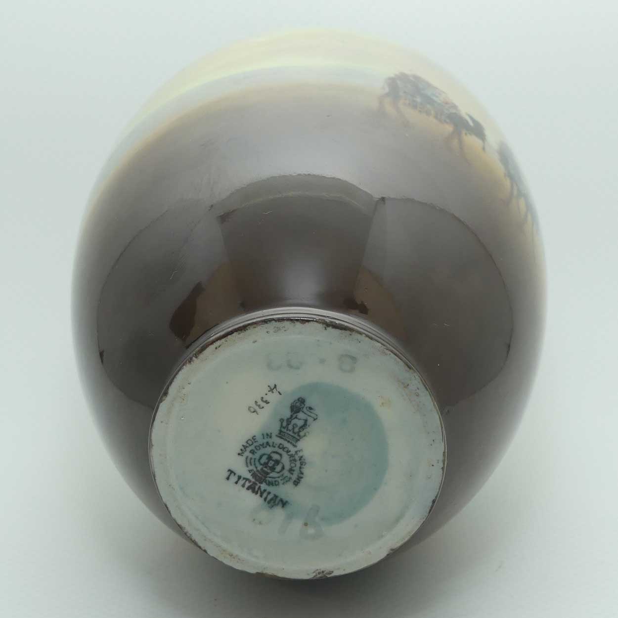 Royal Doulton Titanian Glaze hand painted Desert Scenes vase | H Allen  