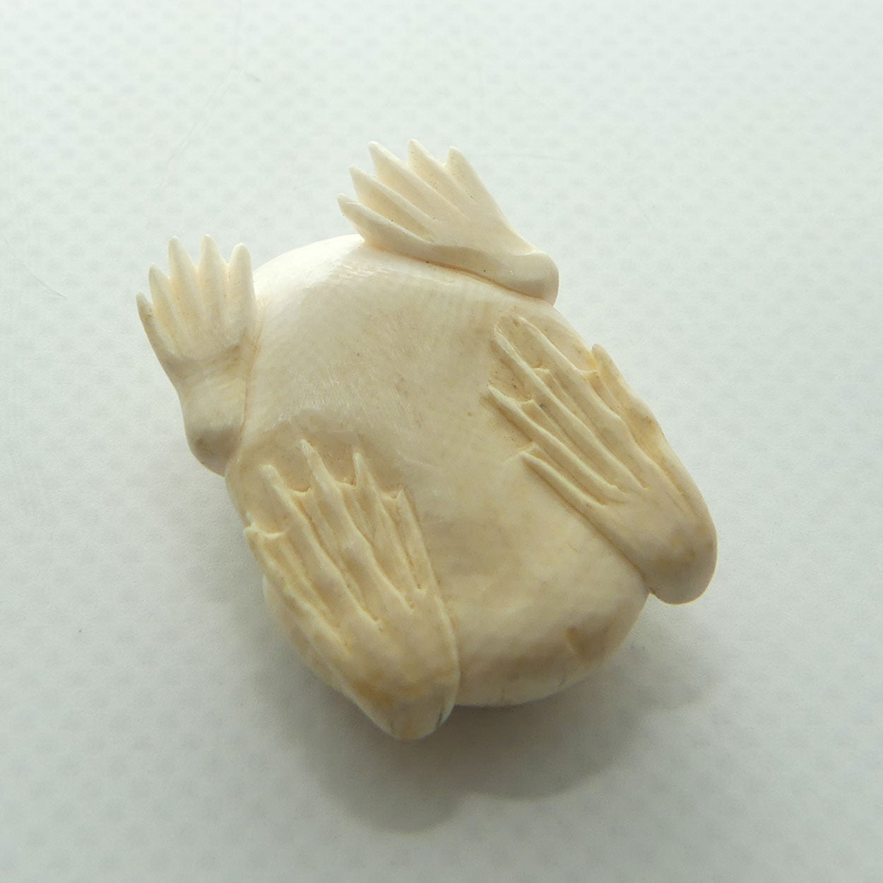 Japanese Carved Ivory miniature Okimono | Crouching Frog