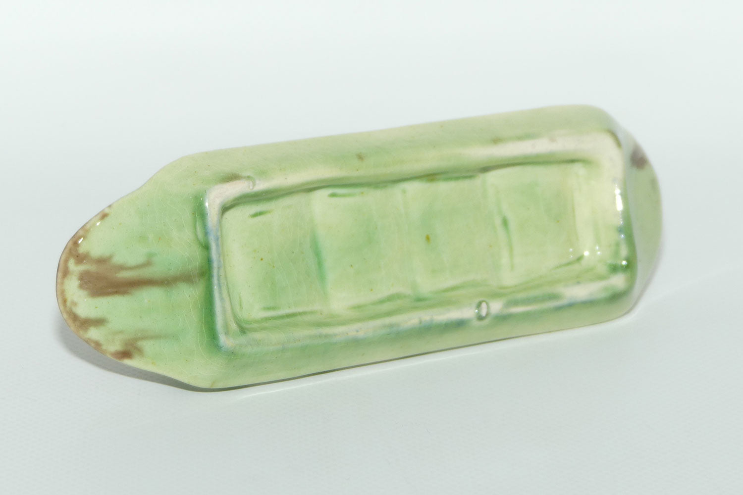 Vintage Stones Pottery Brisbane 4 Slice Green and Brown glaze toast rack