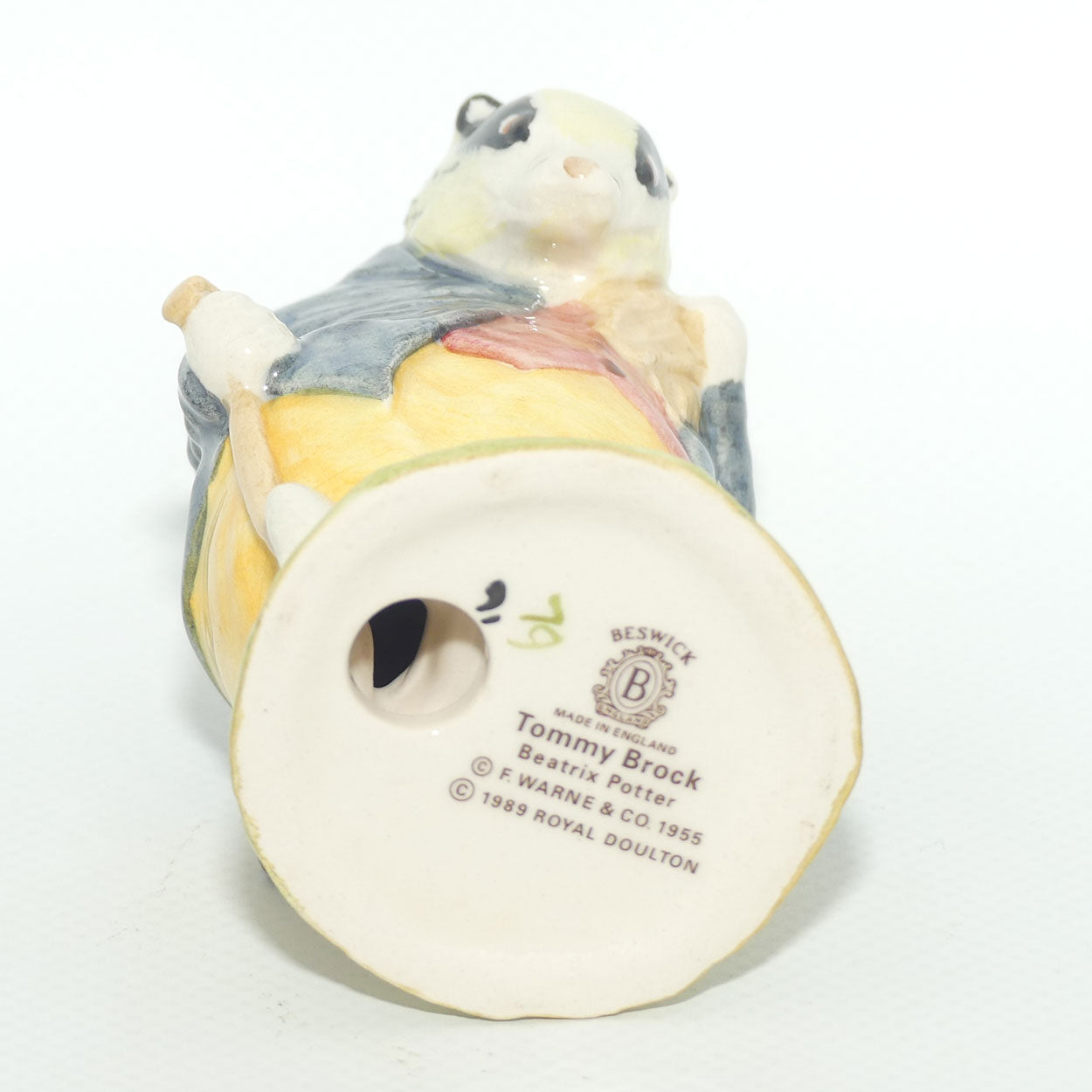 Beswick Beatrix Potter Tommy Brock | Handle In | Large Eyepatches | BP10a| #2