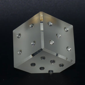 Toneva Crystal Quartz Cube Clock | Encrusted