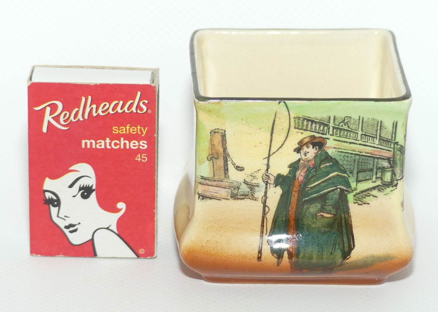 Royal Doulton Dickens Tony Weller small square vase D5175 | Shape 7013