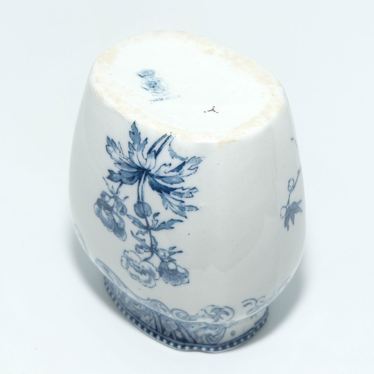 Doulton Burslem Warwick Blue and White toothbrush holder