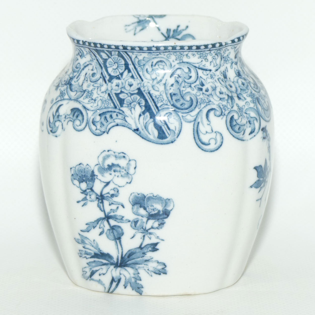 Doulton Burslem Warwick Blue and White toothbrush holder