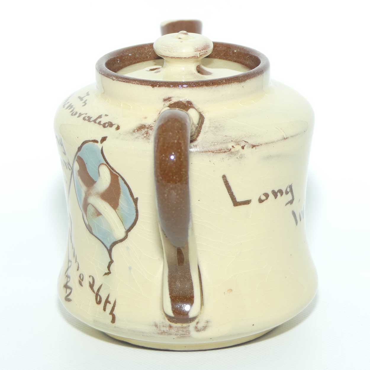 Torquay Ware Royalty Commemorative tea pot | King Edward VII Crowned June 26th 1902