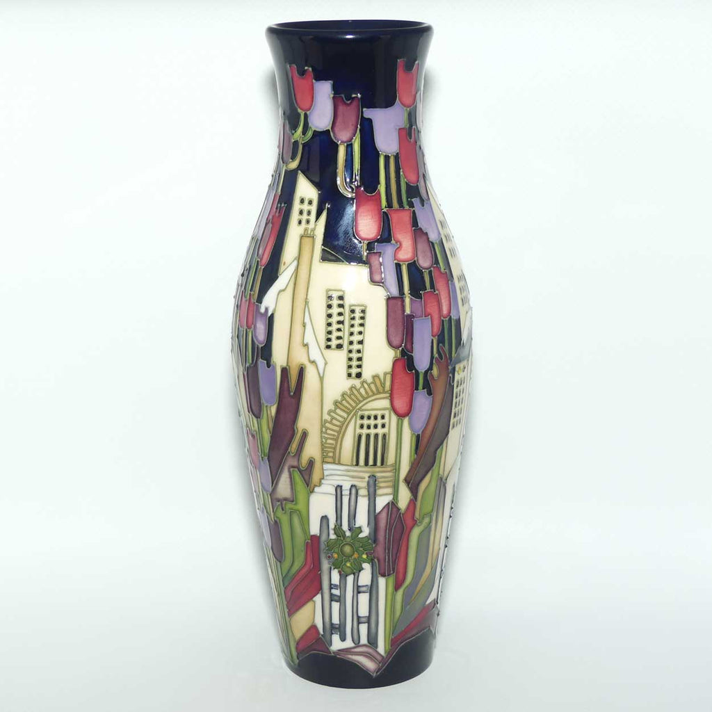 Moorcroft Town of Flowers at Christmas vase | Shape 120/9 | NE #104