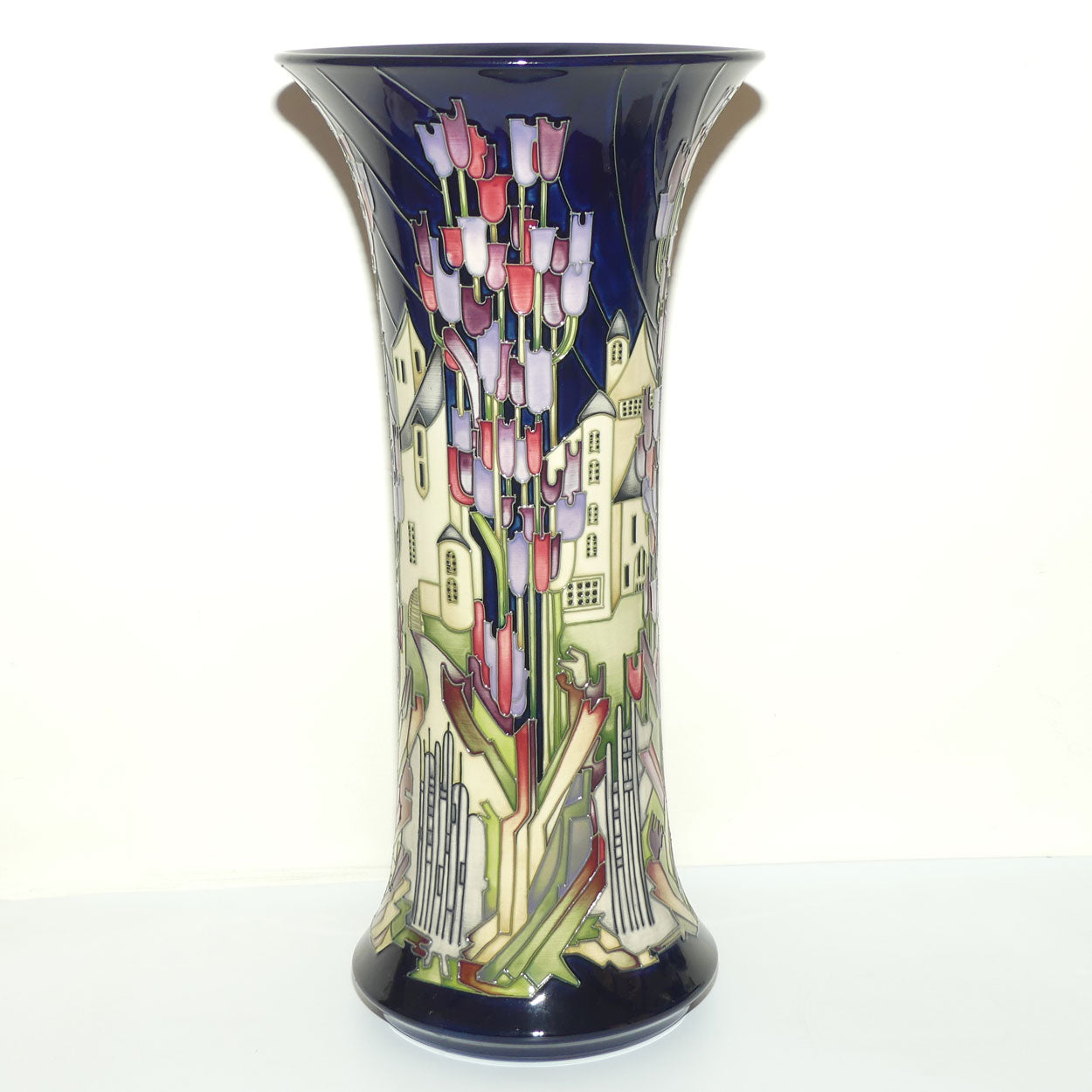Moorcroft Town of Flowers 159/18 Prestige Vase (Num Ed)