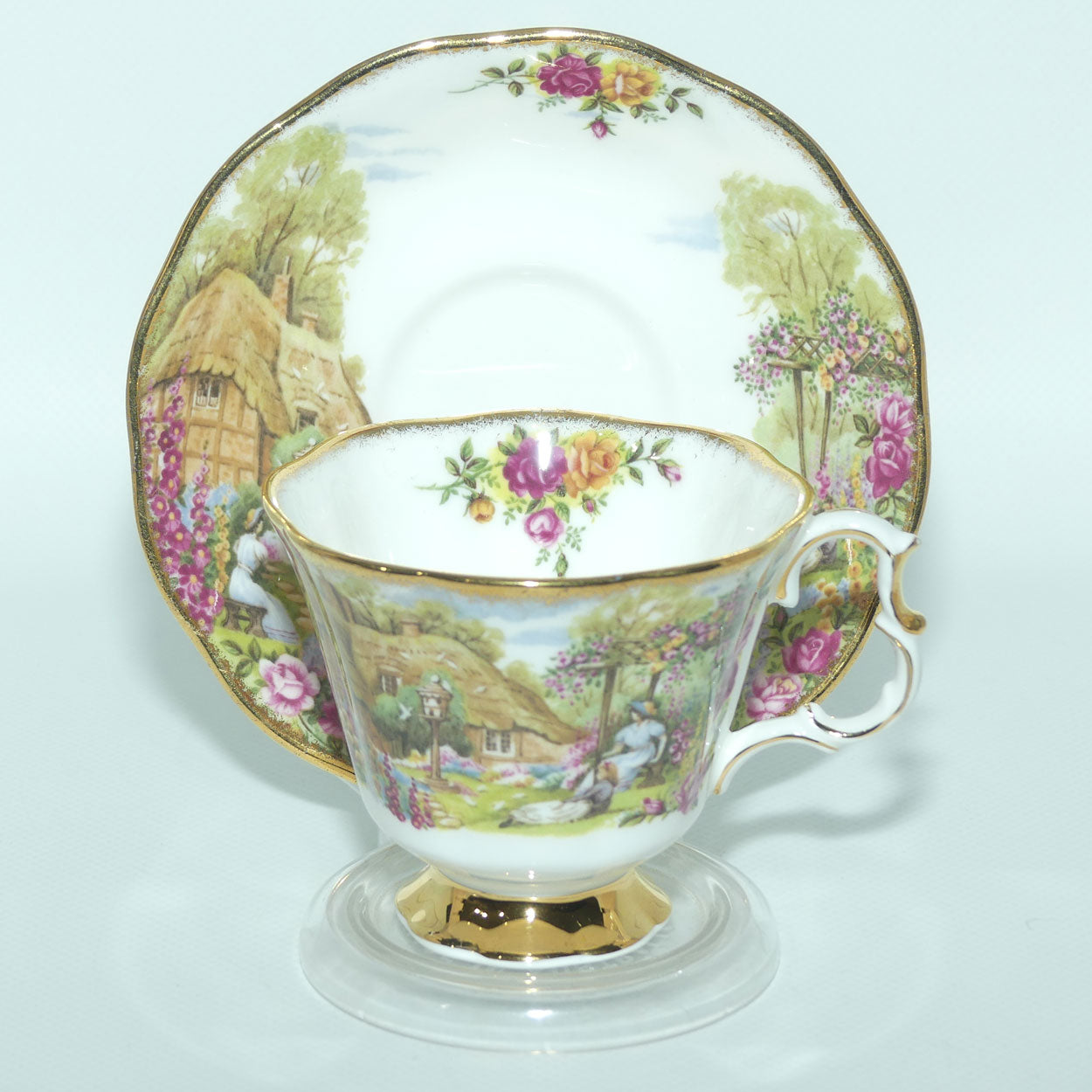 Royal Albert Bone China England Old Country Roses Duo | Tranquil Garden by Fred Errill | 30th Anniversary | boxed