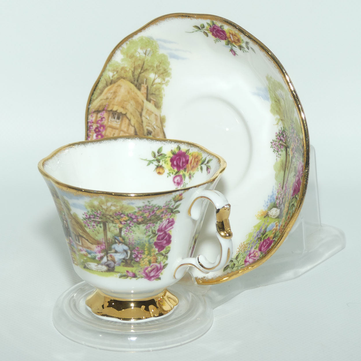 Royal Albert Bone China England Old Country Roses Duo | Tranquil Garden by Fred Errill | 30th Anniversary | boxed