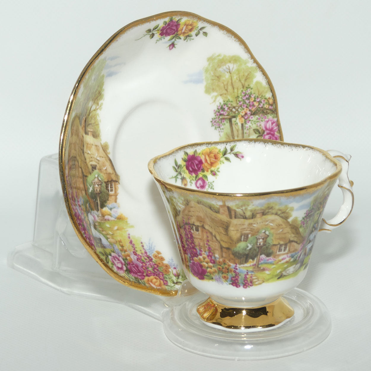 Royal Albert Bone China England Old Country Roses Duo | Tranquil Garden by Fred Errill | 30th Anniversary | boxed