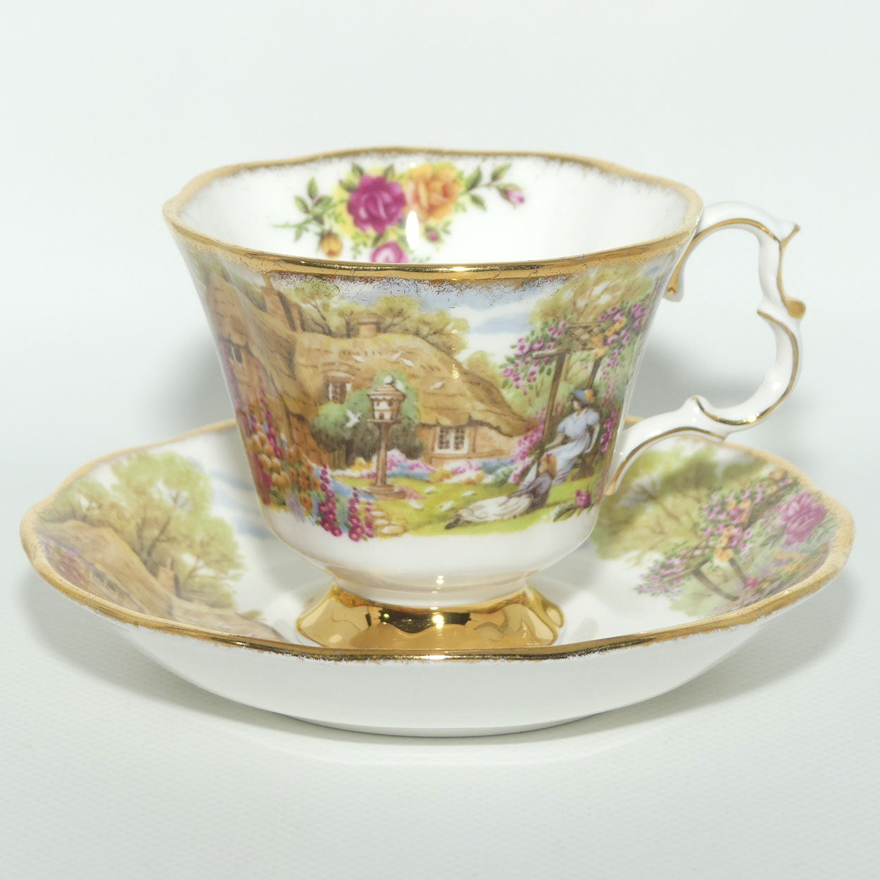 Royal Albert Bone China England Old Country Roses Duo | Tranquil Garden by Fred Errill | 30th Anniversary | boxed