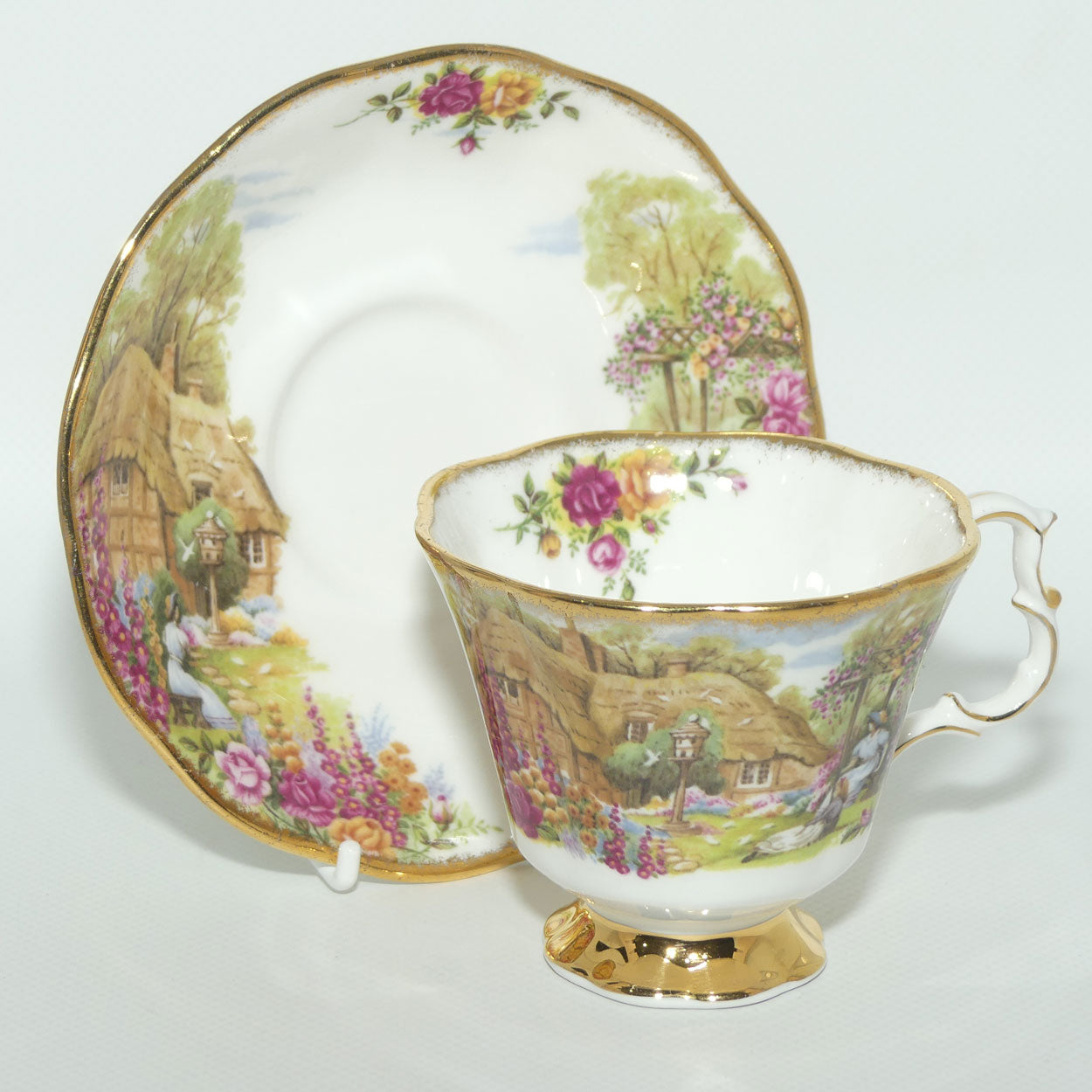 Royal Albert Bone China England Old Country Roses Duo | Tranquil Garden by Fred Errill | 30th Anniversary | boxed