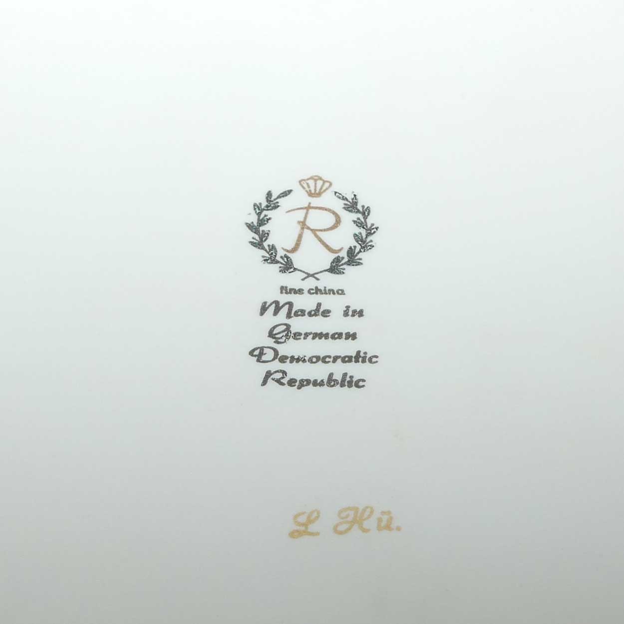 Reichenbach Germany floral and gilt oval tray | #1