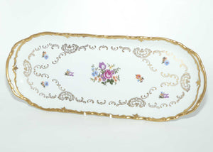 Reichenbach Germany floral and gilt oval tray | #2