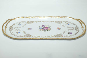 Reichenbach Germany floral and gilt oval tray | #2