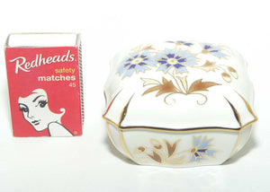 Zsolnay Hungary trinket box | Cornflower pattern