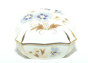 Zsolnay Hungary trinket box | Cornflower pattern