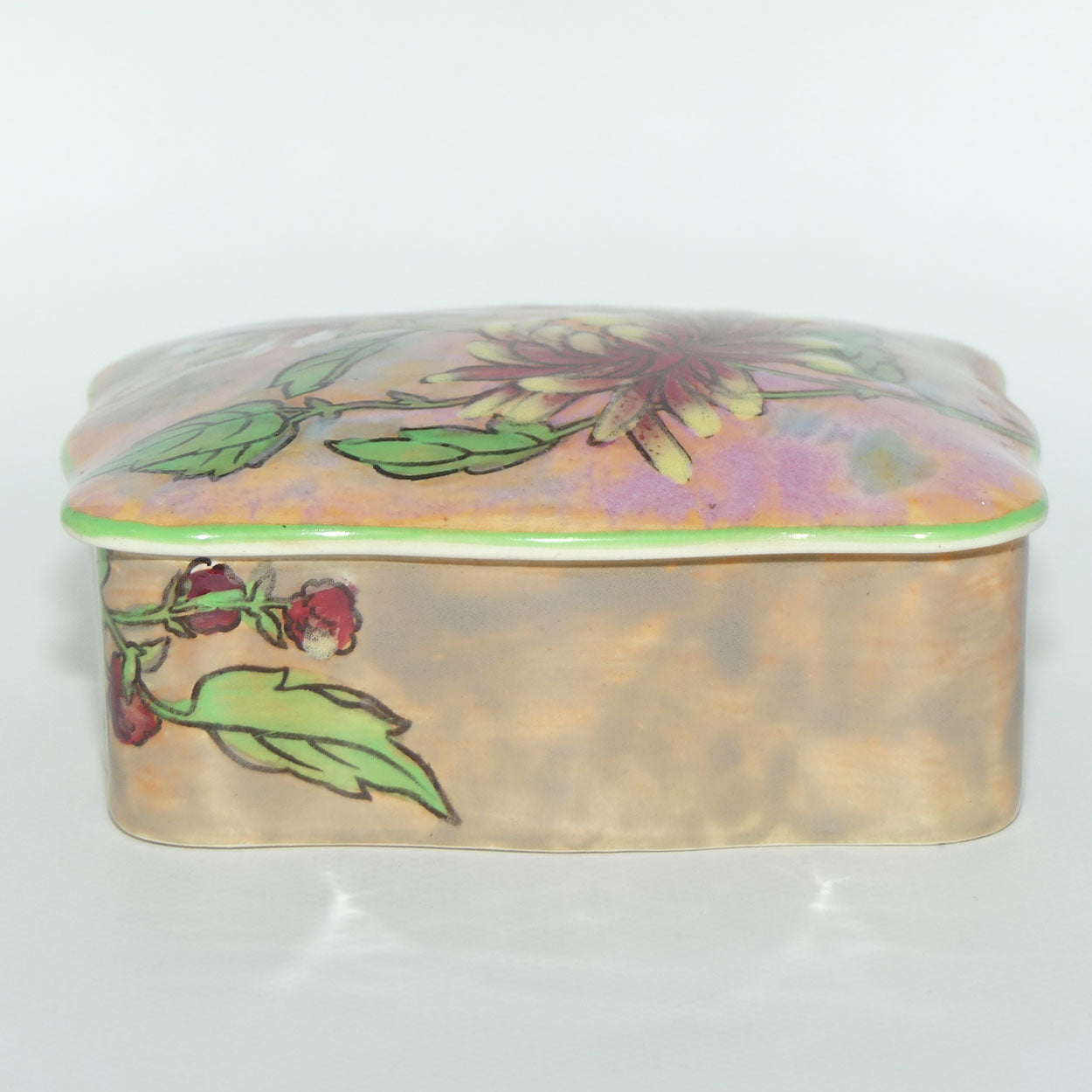 Royal Doulton Chrysanthemum rectangular trinket box D6299